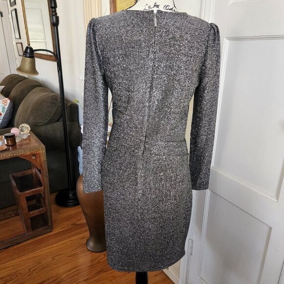 Michael Kors Silver Metallic Evening Dress NWT SZ P/M - Picture 6 of 12